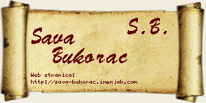 Sava Bukorac vizit kartica